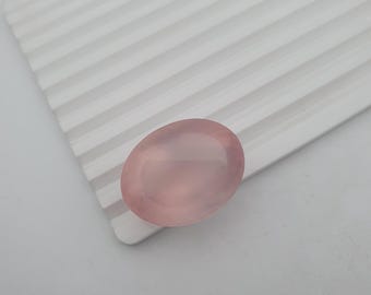 Rose Quartz Faceted  Smooth Pink Quartz Stone Natural  Rose Quartz Faceted  Healing Pink Faceted  Pink Quartz Cab loose stone for jewelry
