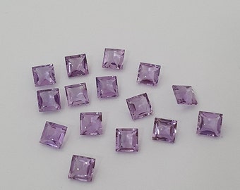15 Pcs Lot of Amethyst  Buff-Top Cut