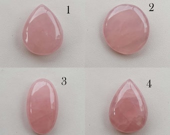 Cabochon de quartz rose Pierre de quartz rose lisse Cabochon de quartz rose naturel Cabochon de guérison rose Cabochon de quartz rose Pierre en vrac pour bijoux