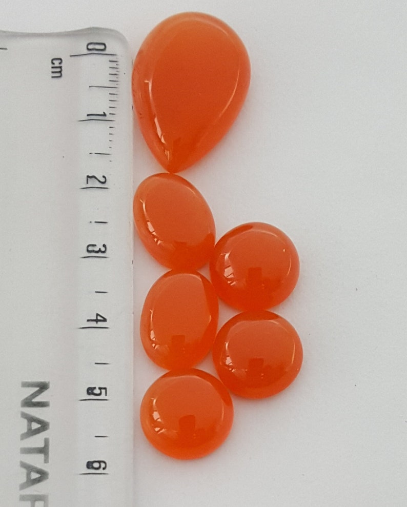 6 Pcs Lot of Carneline Cabochon