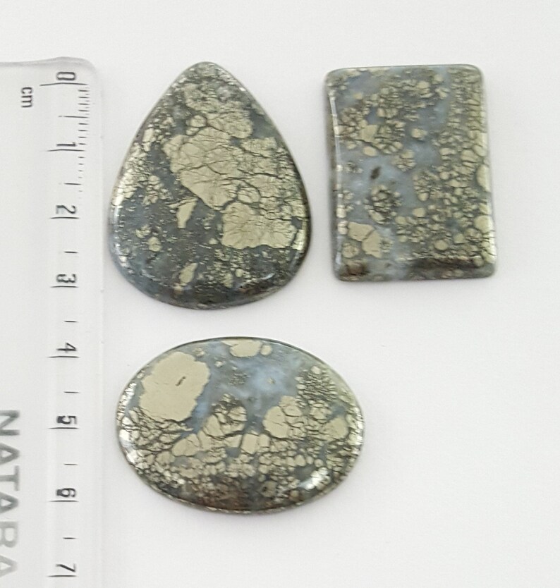 3 Pcs Lot of Marcasite Cabochon