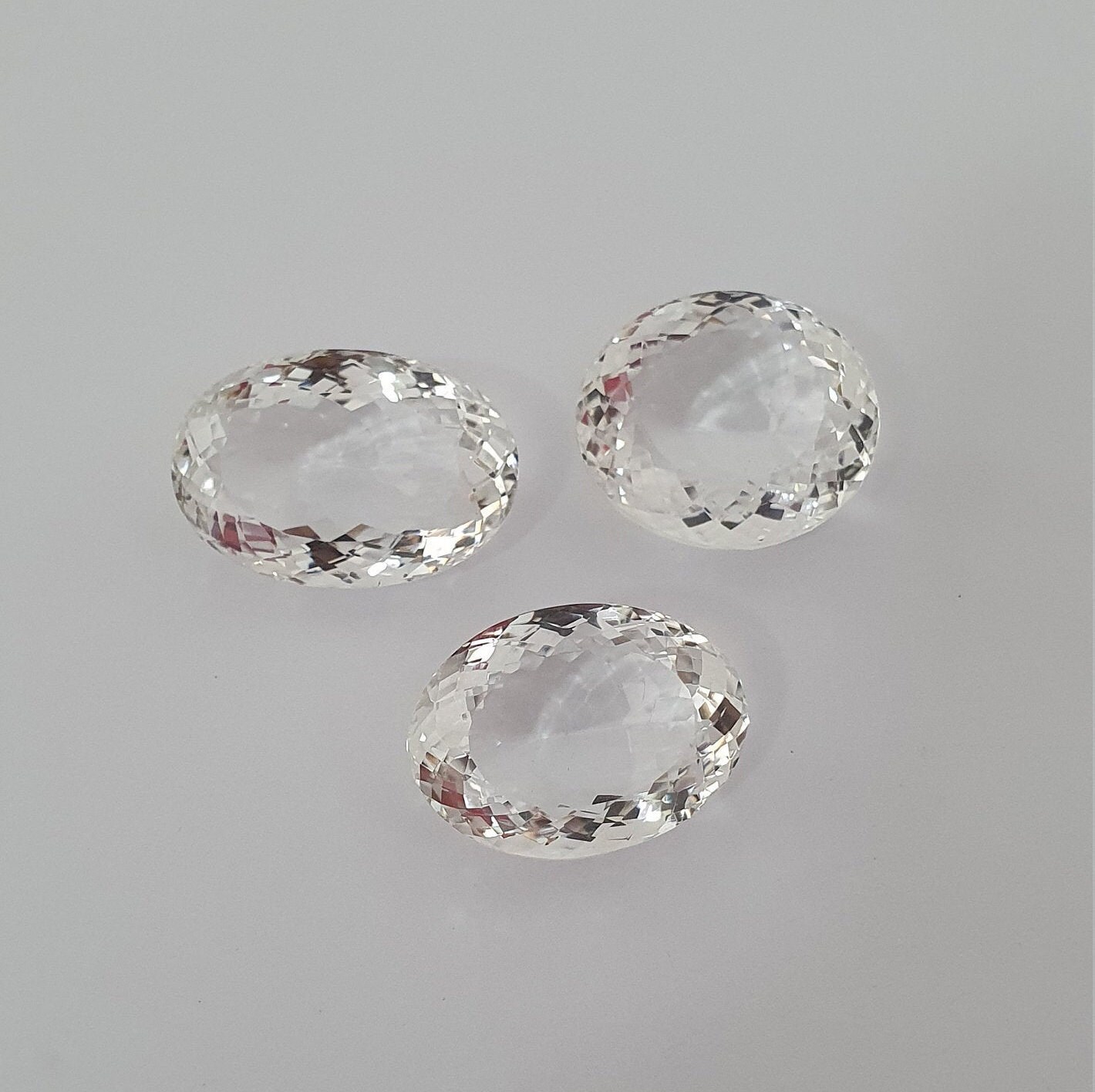 3 Pcs Lot of Crystle Quartz Fceted