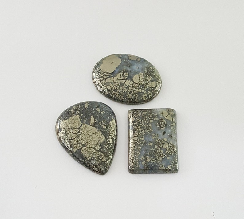3 Pcs Lot of Marcasite Cabochon