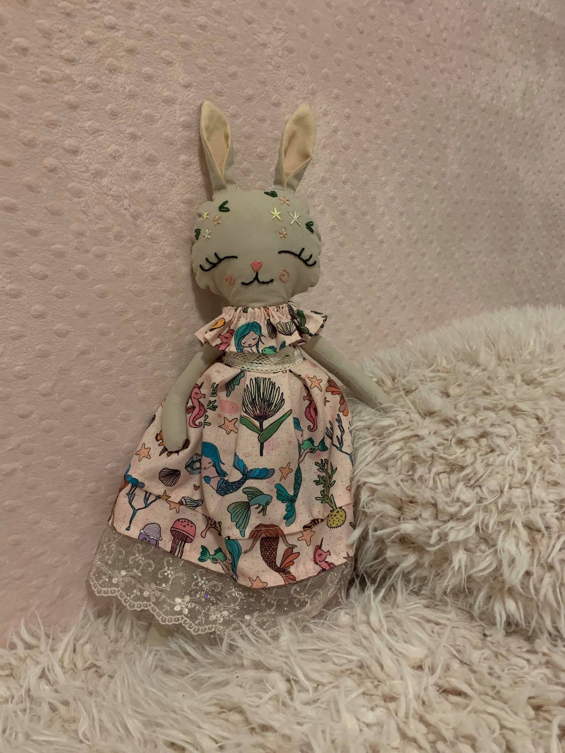 Handmade Bunny Ragdoll Bunny doll with dress. Toy gift. Etsy