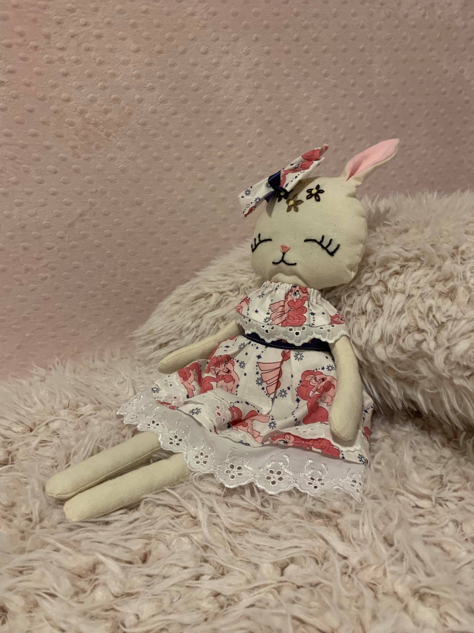 Handmade Bunny Ragdoll Bunny doll with dress. Toy gift. Etsy