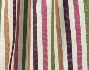 Tela de tapicería, Tela para cortinas, Raya púrpura / verde / dorada, Almohada / Ropa de camaFabrica, ArtesaníaSuminio / Bricolaje / Material de costura, Tela cortada a medida / Media yarda