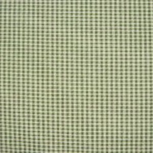 May include: A green and white gingham fabric with a small checkered pattern.