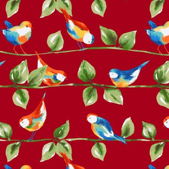 Birds Outdoor Fabric Upholstery Fabric Wholesale Fabrics Etsy