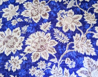 Tessuto per tappezzeria, tessuti all'ingrosso, tessuto per tende, fantasia floreale blu, materiale per cucito, forniture per artigianato, tagliato su misura/mezzo metro/quarto di metro