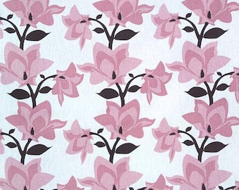 Upholstery Fabric, Drapery Fabric, Pink/Brown Floral, Slip Cover/Duvet Fabric, CraftSupply/Diy/Sewing Material, Fabric By Yard/Half Yard