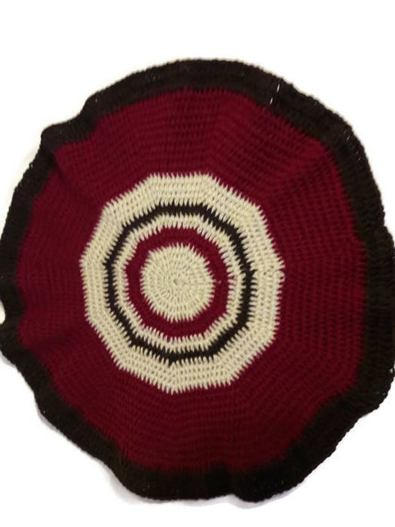 Handgewebter Teppich Hakel Teppich Round Teppich Floor Teppich Etsy