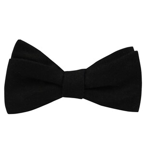 SOLID BLACK SELF TIE BOW TIE main image 0