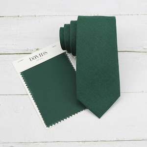 Juniper Ties. Dark Emerald Ties for Men. Juniper Ties for Wedding. Dark Green Mens Tie.