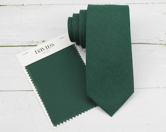 Juniper Ties. Dark Emerald Ties for Men. Juniper Ties for Wedding. Dark Green Mens Tie.