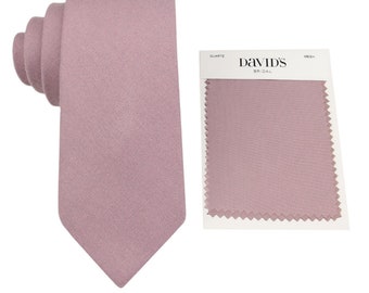 Quartz Wool Ties. Quartz Ties for Men for Wedding. David's Bridal Quartz Dress Color. Dusty Mauve Neckties for Men and Kid. Tweed Tie.