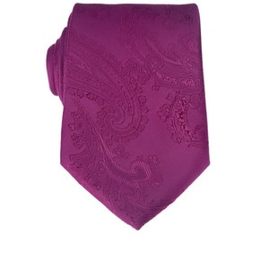 Magenta Ties for Men.Magenta Paisley Tie.Light Magenta Neckties.Purple Wedding Tie.Purple Magenta Tie For Men.Groom Gifts