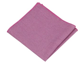 Rose Pink Linen Pocket Square.Mens Pocket Square Rose Pink.Rose Wedding Handkerchief.Gifts.10"x 10"