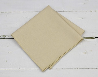 Champagne Pocket Squares. Neutral Linen Handkerchief For Men Wedding - Mens Pocket Square - Prom Favors Gifts