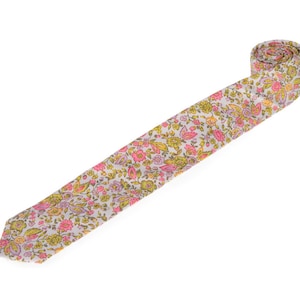 Mens Floral maigre Tie.Cotton Tie.Tie pour Prom.Party.