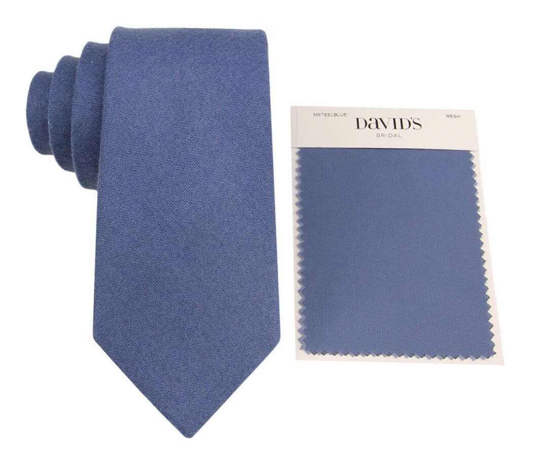 wool tie blue