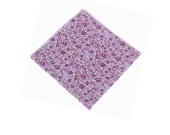 Floral Pocket Square.Floral Handkerchief. Cotton Floral Prints.Wedding Gifts.