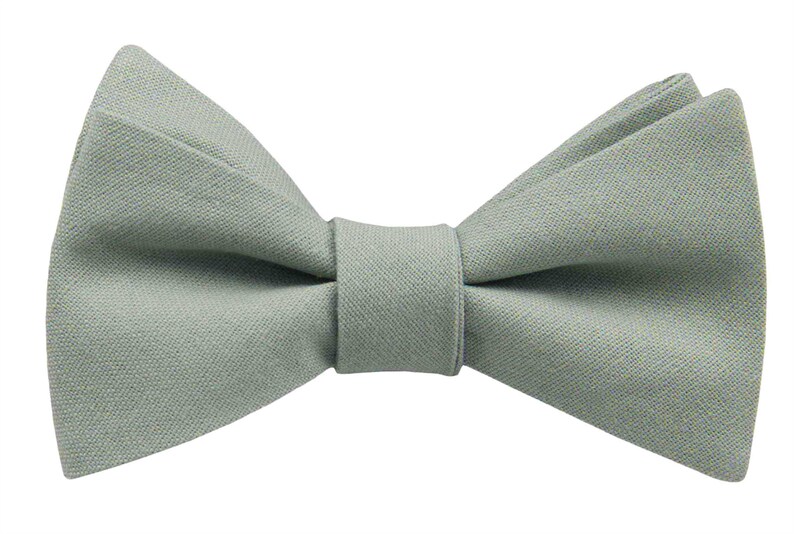 Dusty Sage Linen Tie. Dusty Sage Tie for Men Wedding. Mens tie Dusty Sage Green. image 8