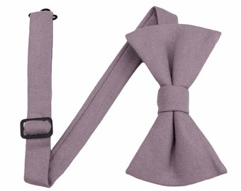 Lavender haze Wool Bow Tie. Mens lavender Bow Ties. Dusty Purple Color Bowties for Men Wedding. lavenderhaze Colored Bowtie for Men and Kid.