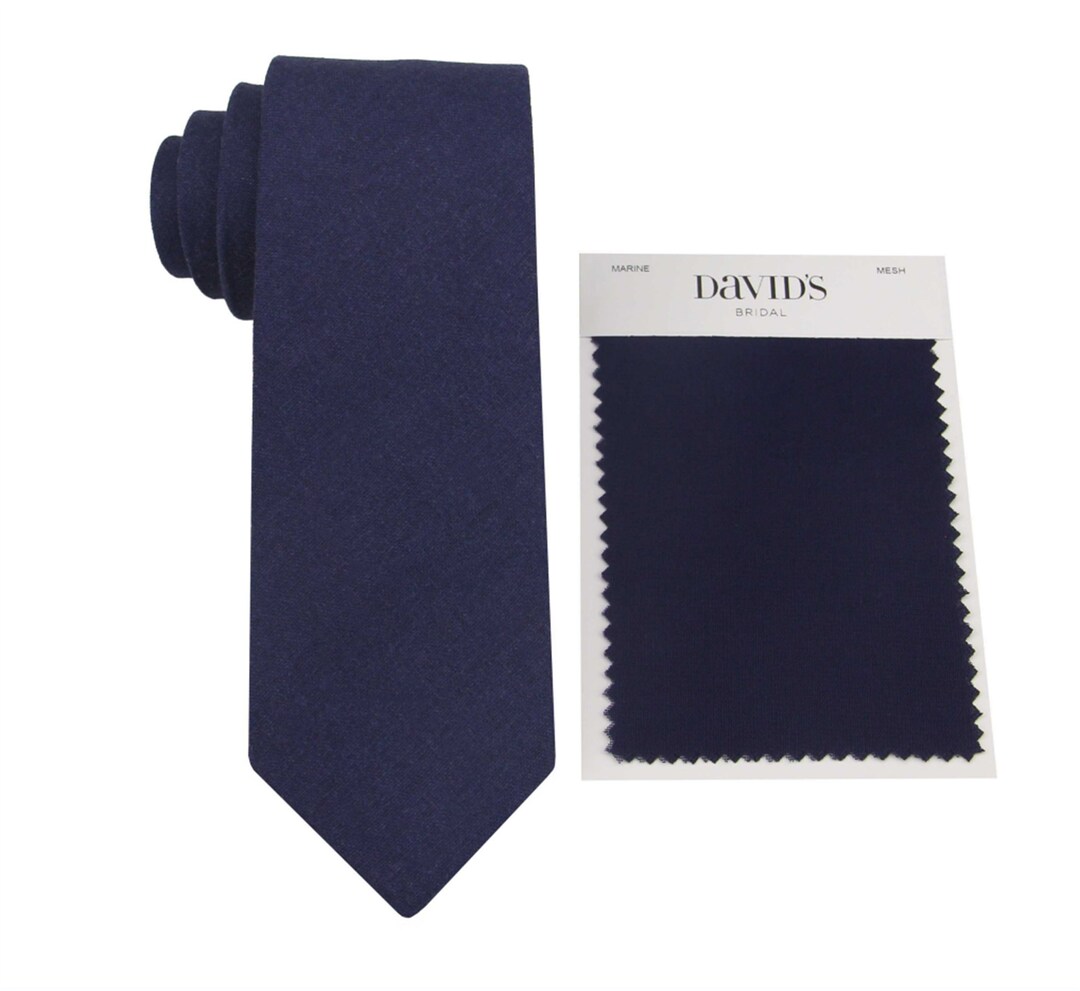Marine Ties for Men for Wedding. Mens Marine Colored Tie. David's