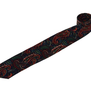 Mens Tie.Paisley Woven Pattern with Midnight Base.Retro Tie.Wedding Necktie.Mens Fashion.Gifts Ideas