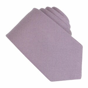 Lavender Haze Wool Ties. Mens lavenderhaze Tie. Dusty Purple Wedding Tie. Dusk Color Necktie