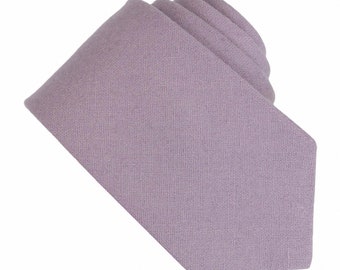 Lavender Haze Wool Ties. Mens lavenderhaze Tie. Dusty Purple Wedding Tie. Dusk Color Necktie