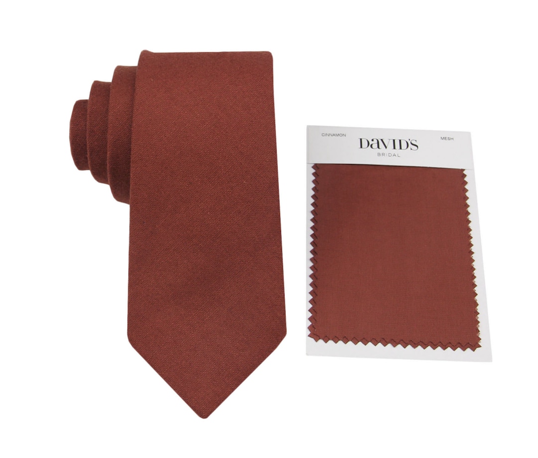 Cinnamon Ties. Mens Tie Cinnamon. Cinnamon Wedding Tie. David's Bridal