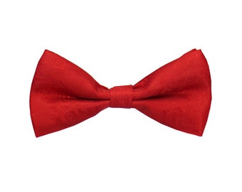 Red Paisley Bow Ties.Red  Bow Ties Wedding Bowtie.Groomsmen Bowtie