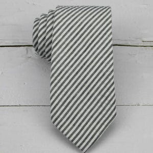 Dark Green Seersucker Ties. Forset Green Striped Tie. Mens Jungle Green Necktie for Men and Kid