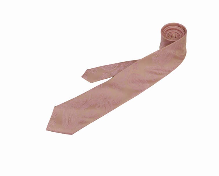 mens tie rose gold