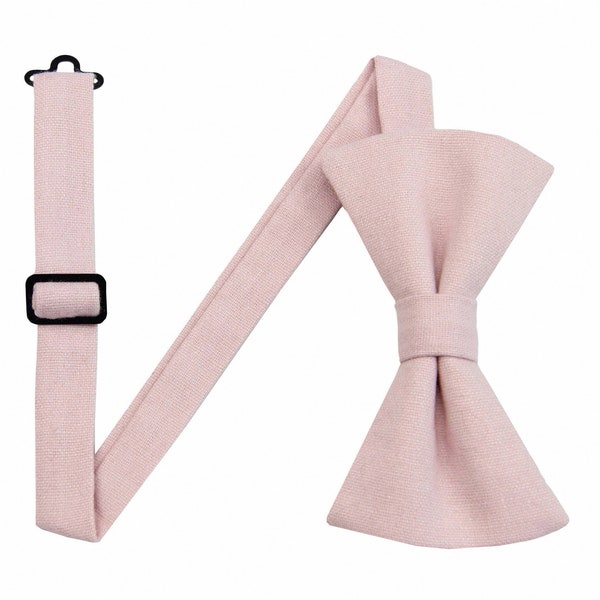 blush colored bow ties