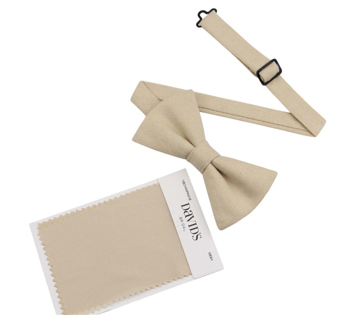 champagne coloured bow tie