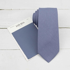Staalblauwe stropdassen. Twilight linnen stropdassen, heren- en kindermaten, Davids Bridal Azazie Color-stropdas, bruiloft groomsmen bruidegom