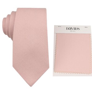 TIES R US Plain Dusty Pink Satin Classic Men's Tie