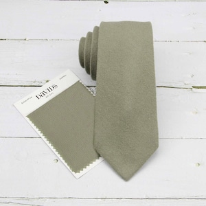 Eucalyptus Wool Blend Tie: Sage Green Wedding Necktie