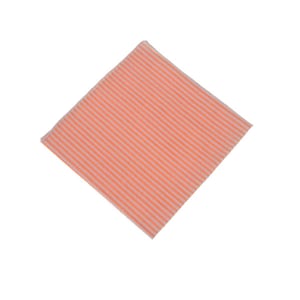 Orange Seersucker Pocket Square.Orange Wedding Pocket Square.Mens Striped Handkerchief.Set Gifts.