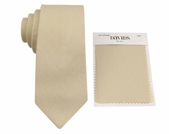 Corbatas de lana color champán. Corbata para hombre champán. Corbata de boda de champán. Vestido nupcial color champán de David. Corbatas color champán para hombre y niño.