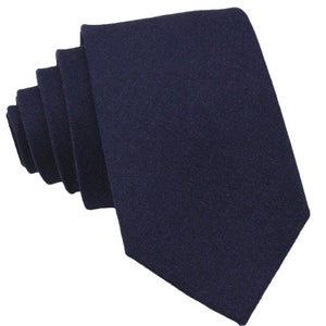 Marine Ties for Men for Wedding. Mens Marine Colored Tie. Dark Navy Blue Necktie. Tie for Men and Kid