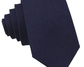 Marine Ties for Men for Wedding. Mens Marine Colored Tie. Dark Navy Blue Necktie. Tie for Men and Kid