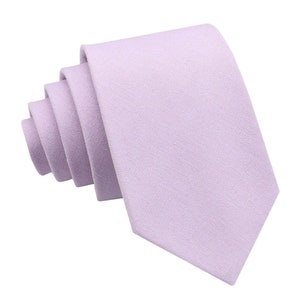Iris Linen Tie for Men Wedding. Mens Tie Dusty Lilac. Iris Color Neckties for Men and Kid.