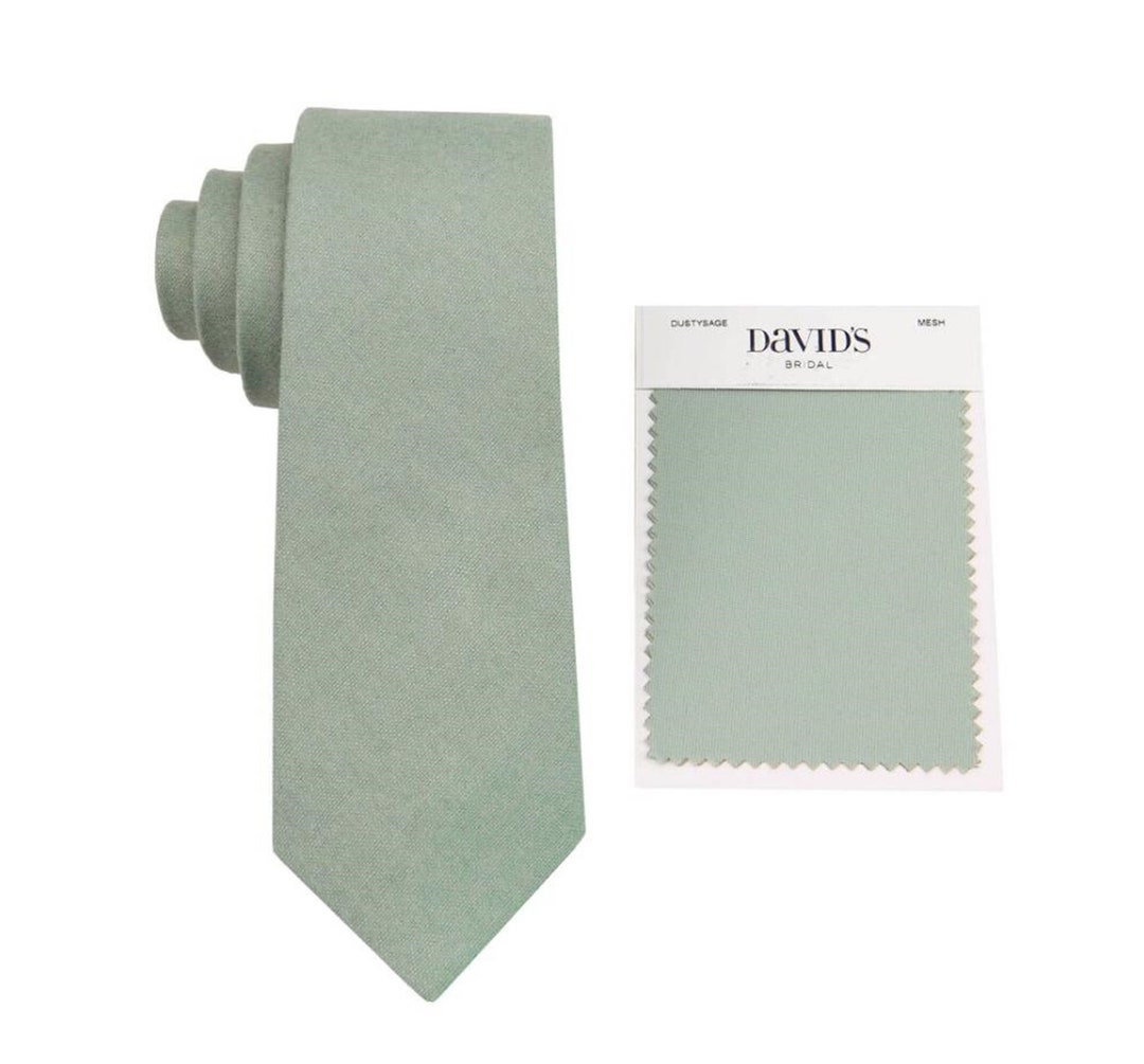 Dusty Sage Wool Ties. Mens Dusty Sage Tie. Sage Wedding Tie. - Etsy