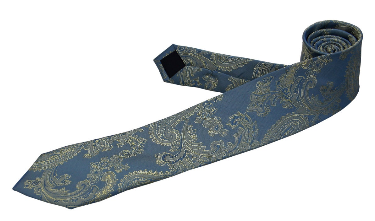 Royal Blue Paisley Tie.royal Blue Necktie.wedding Tie.silk - Etsy