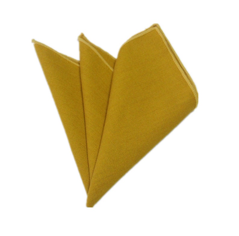 Mustard Yellow Linen Pocket Square.mens Pocket Square.wedding Etsy