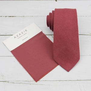 Desert Rose Wool Ties. Mens Rosewood Tie. Desert Rose Wedding Tie. Rosewood Neckties for Men and Kid