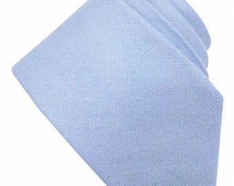 Light Blue Wool Tie : Sky Blue Tweed Color Wedding Necktie Men & Kid Sizes - Wedding Groomsmen Groom